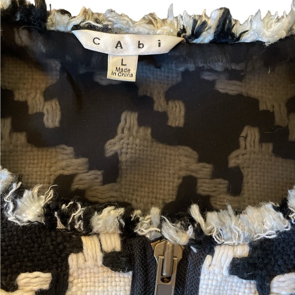 Cabi Houndstooth Zip Up Vest Size Large - Picture 2 of 10